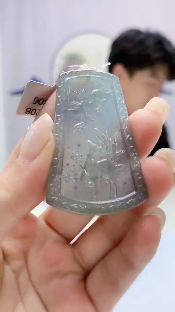 定制翡翠未镶嵌5145ms-毛货170鹿牌