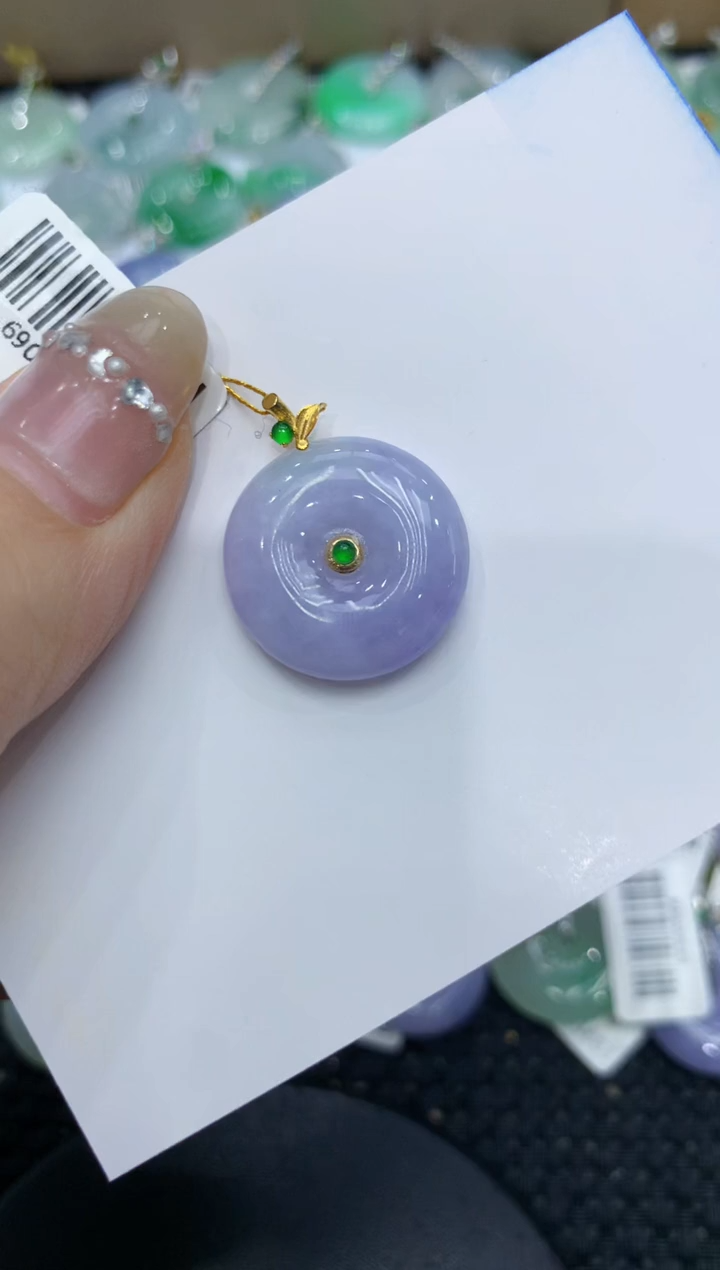 【闪购商品】翡翠颈饰18K金镶嵌222222222