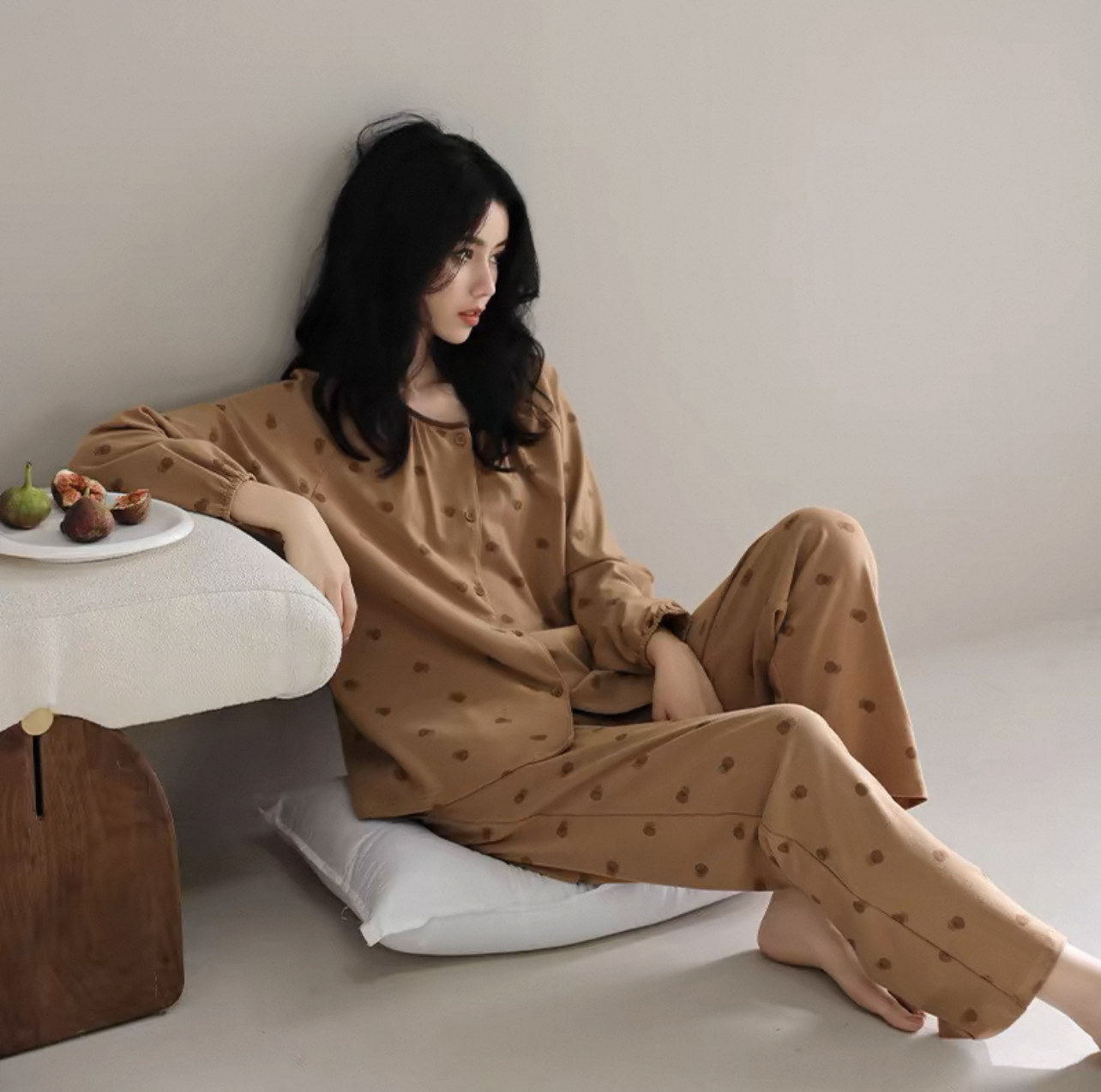 睡衣女春秋款纯棉长袖女款秋季加大码全棉家居服夏天薄款女士套装