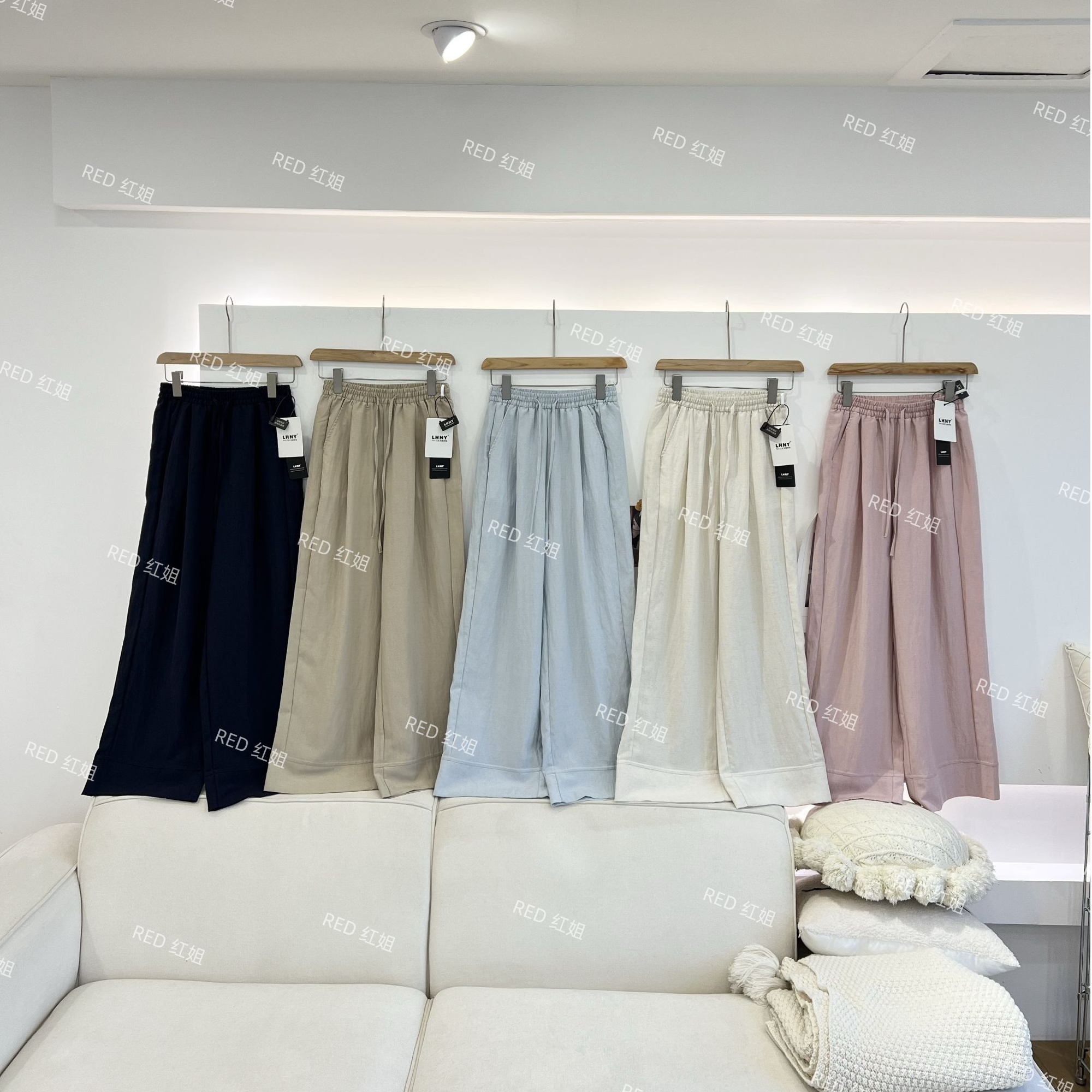 亚麻裤~2025新款透气舒适女士气质休闲显瘦遮肉直筒长裤B18