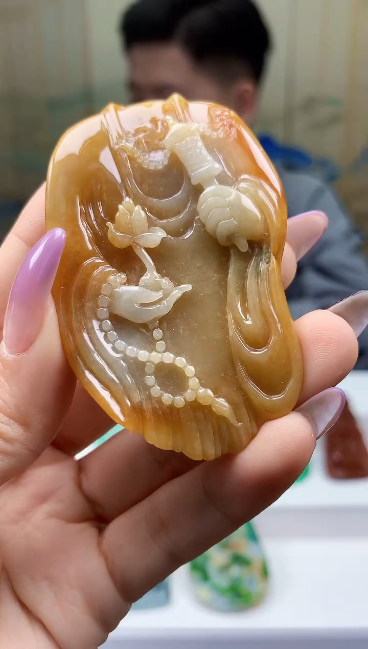 【闪购商品】定制翡翠未镶嵌4917ty-毛货挂件