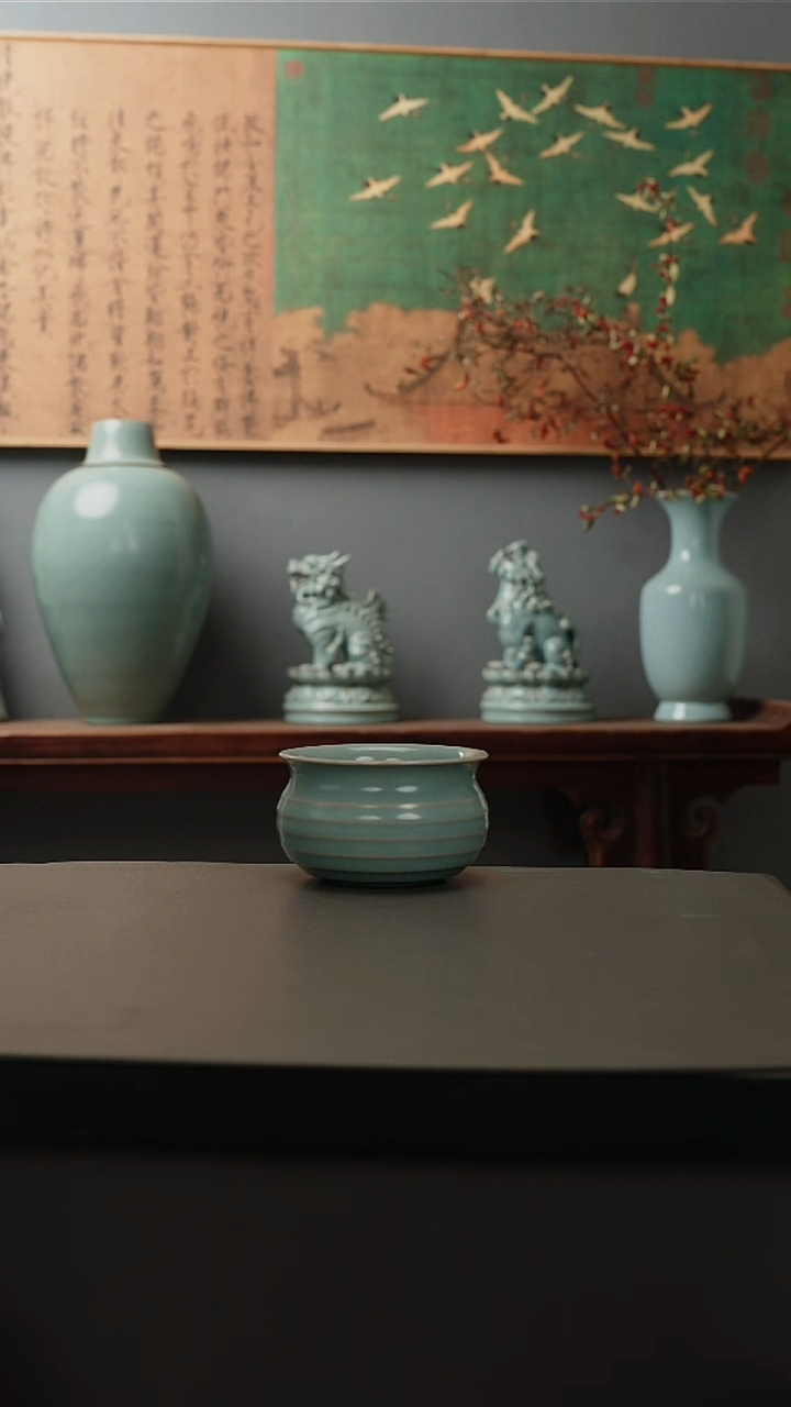 原产地原矿   弦纹杯