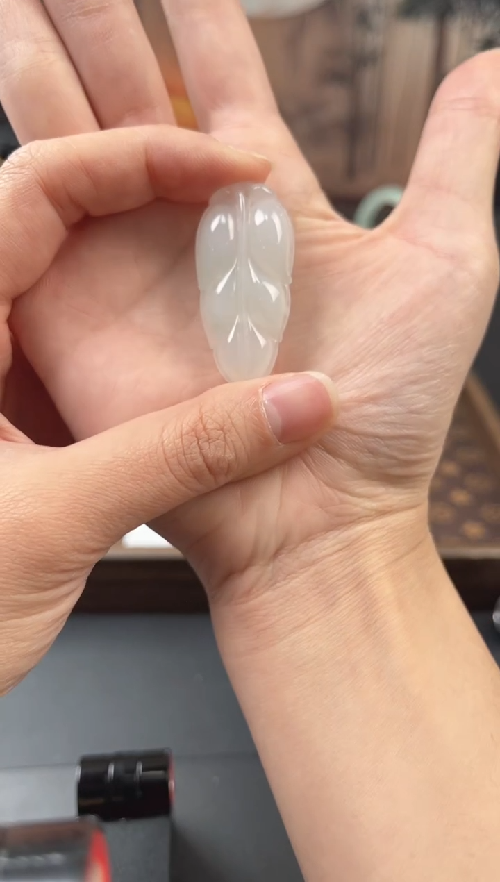 【闪购商品】翡翠吊坠(不含链)未镶嵌翡翠吊坠YP-236叶子