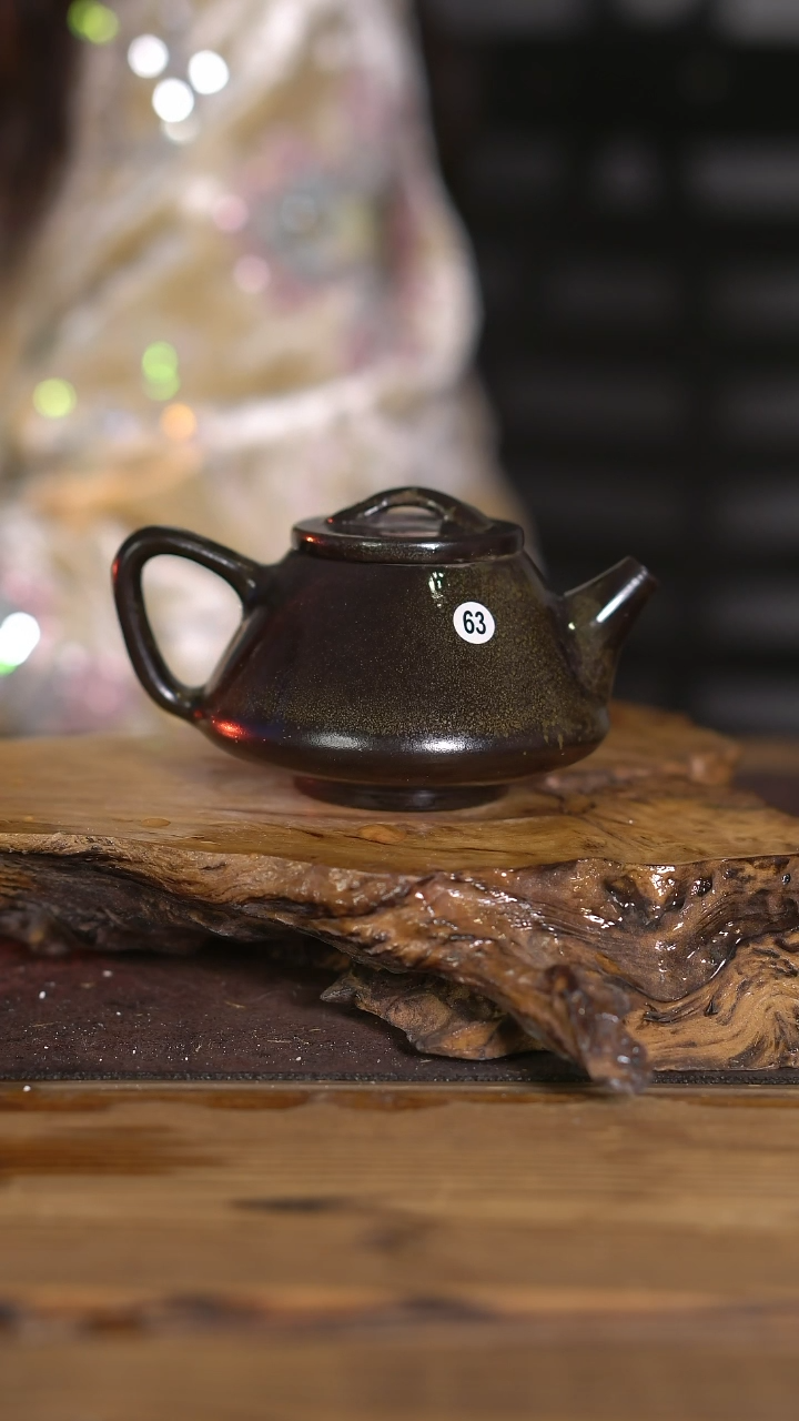 景德镇纯柴烧 乌金泥石瓢壶 63