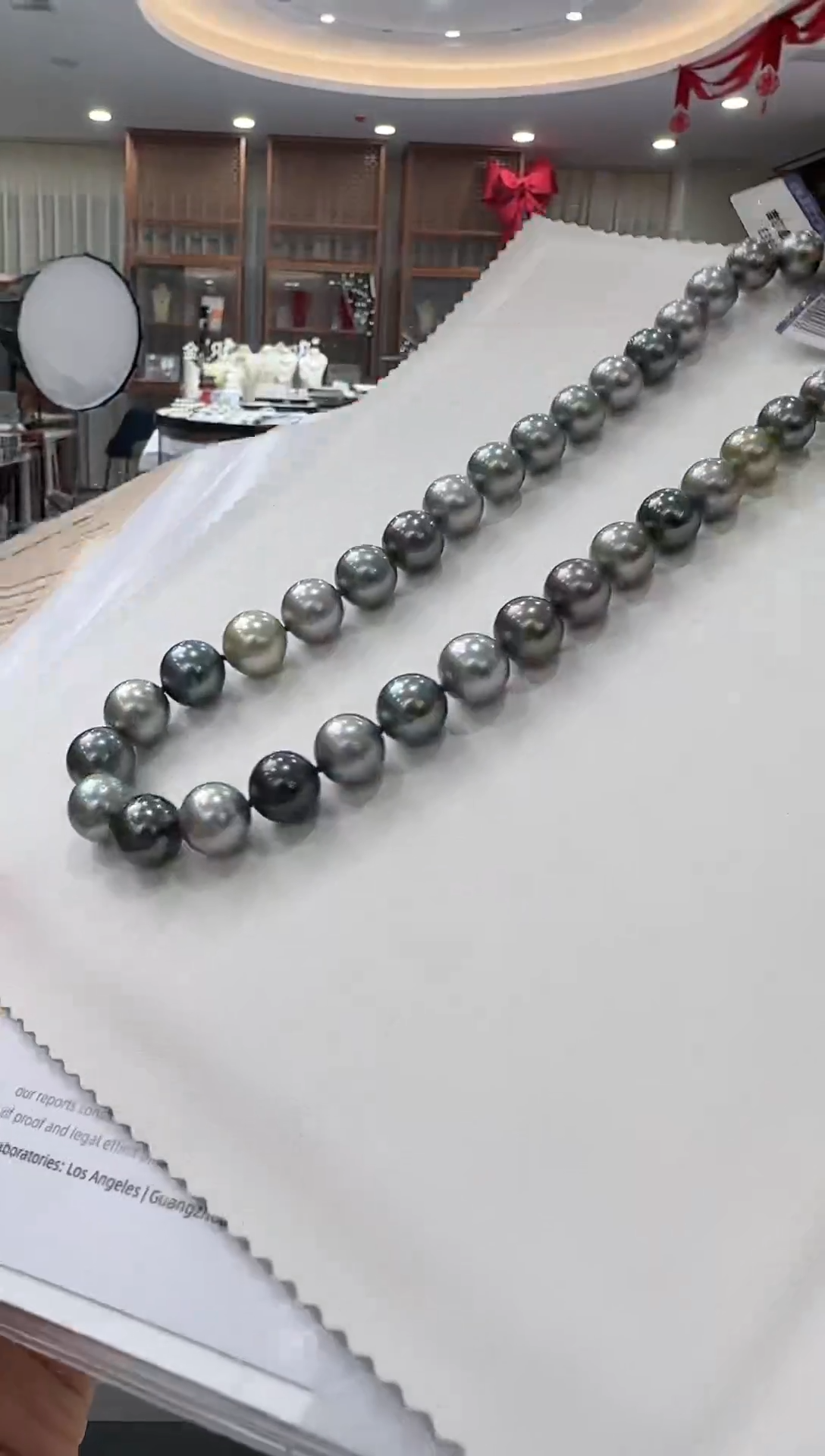 【闪购商品】海水珍珠NN未镶嵌吉尔德大证大溪地项链@@E390