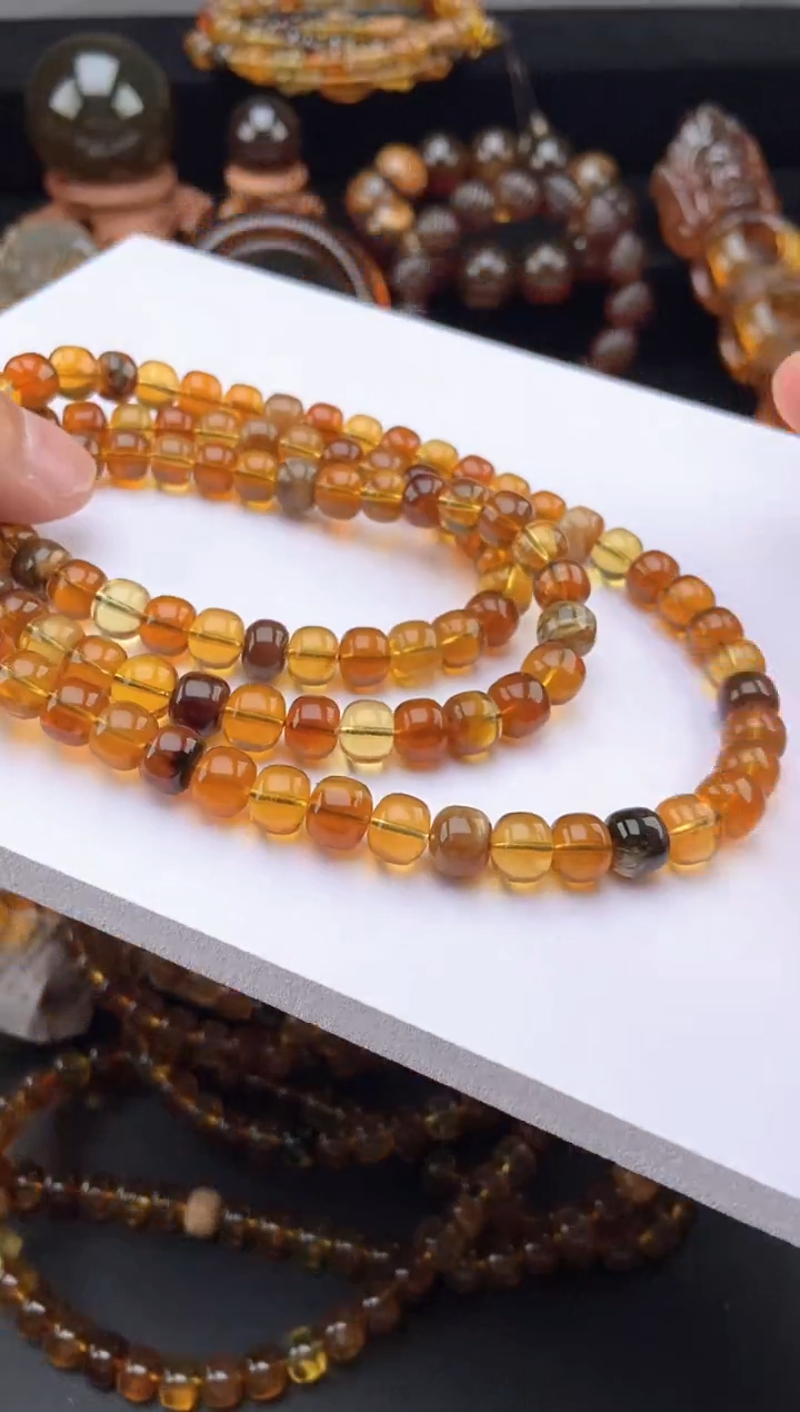 未镶嵌琥珀手链多宝老型珠108项链【多样性发货其中一】