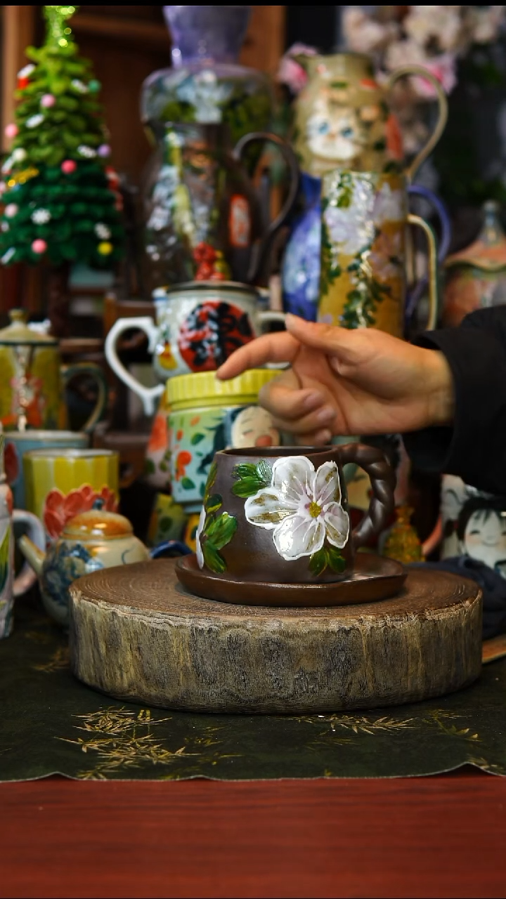 花瓶杯子碗59景德镇手工高温釉下彩