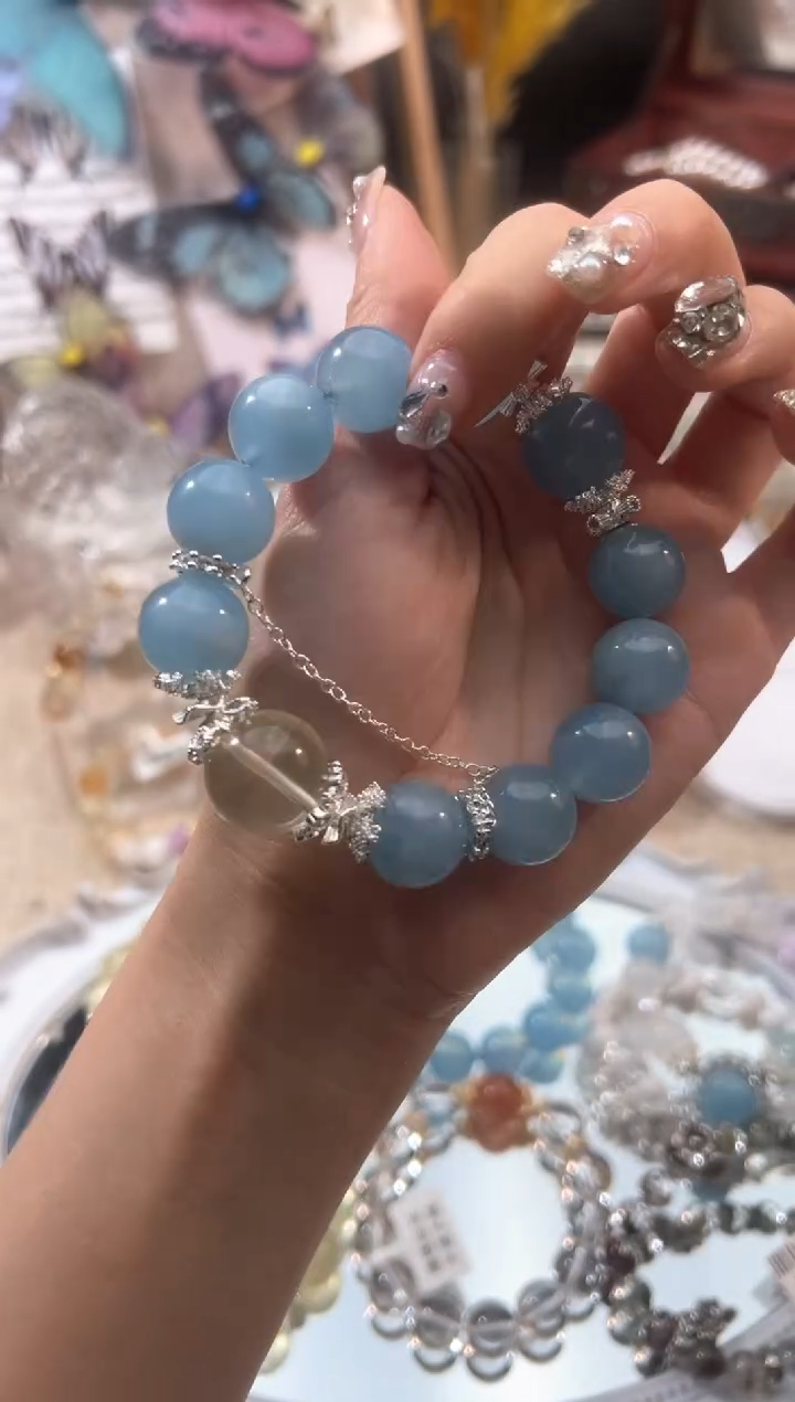 【闪购商品】海蓝宝石手链未镶嵌多样性发货发其一颜色微差【拍三单】