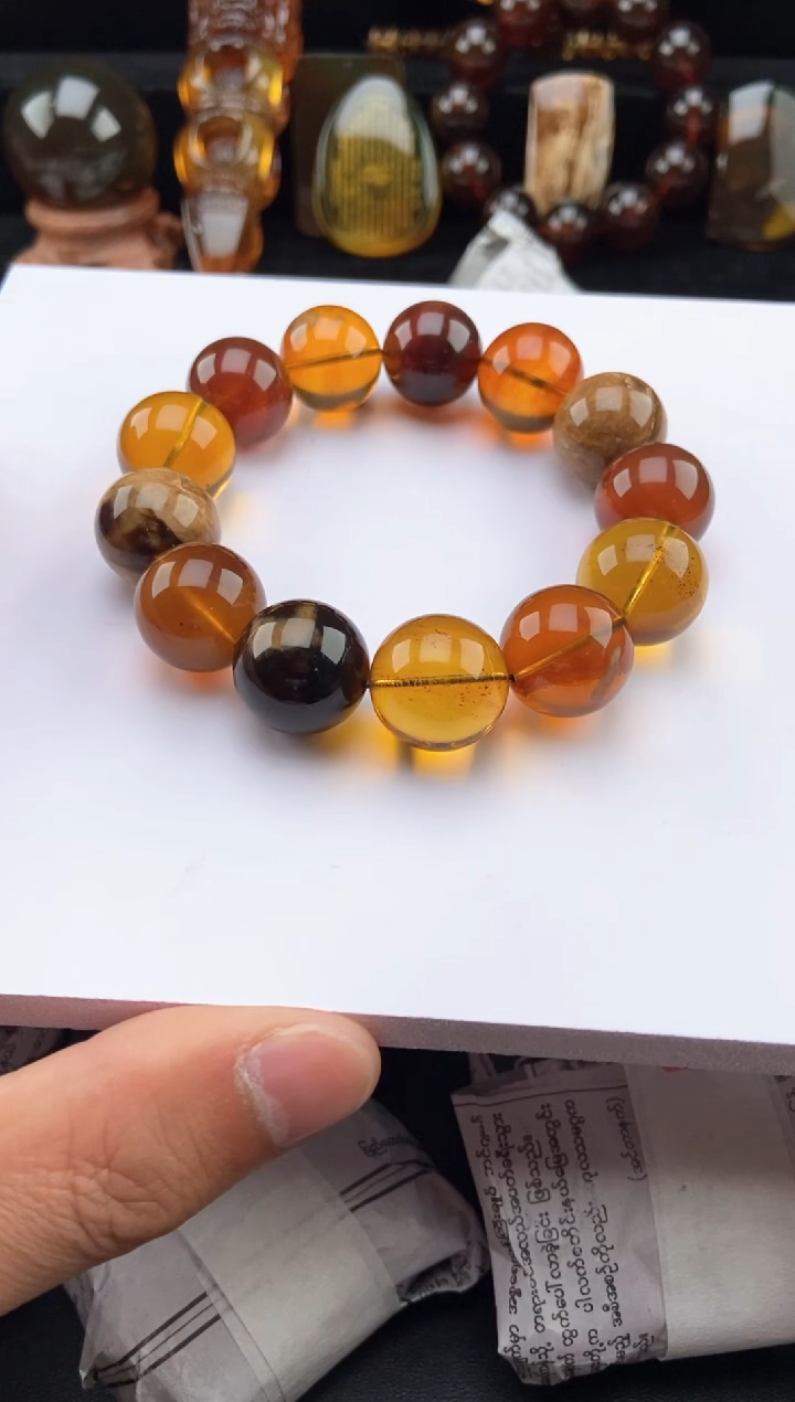 【闪购商品】琥珀手链未镶嵌多宝手串