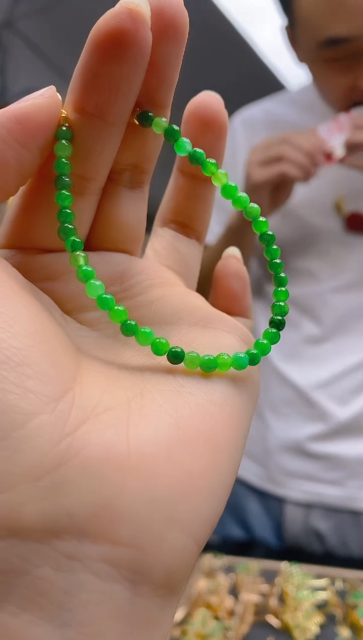 【闪购商品】翡翠耳饰合金377翡翠手链