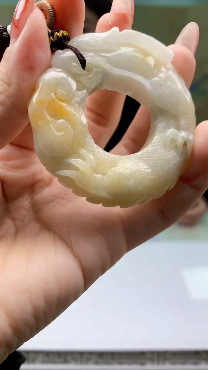 【闪购商品】定制翡翠未镶嵌4829ty-毛货挂件32