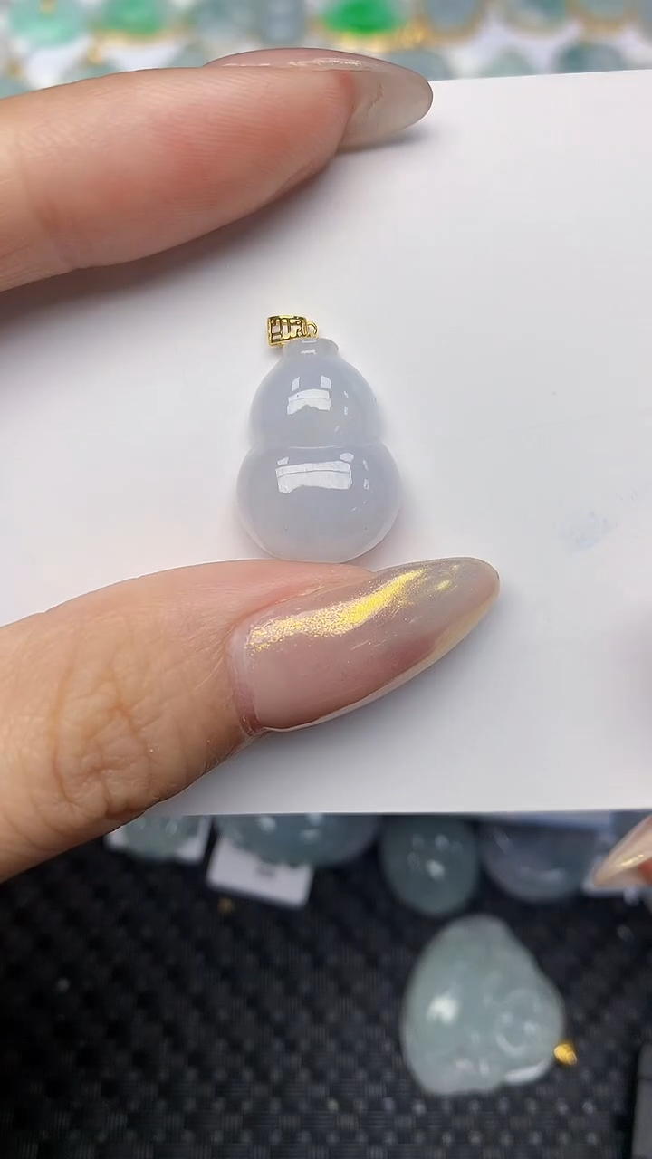 【闪购商品】翡翠颈饰18K金镶嵌天然翡翠A货