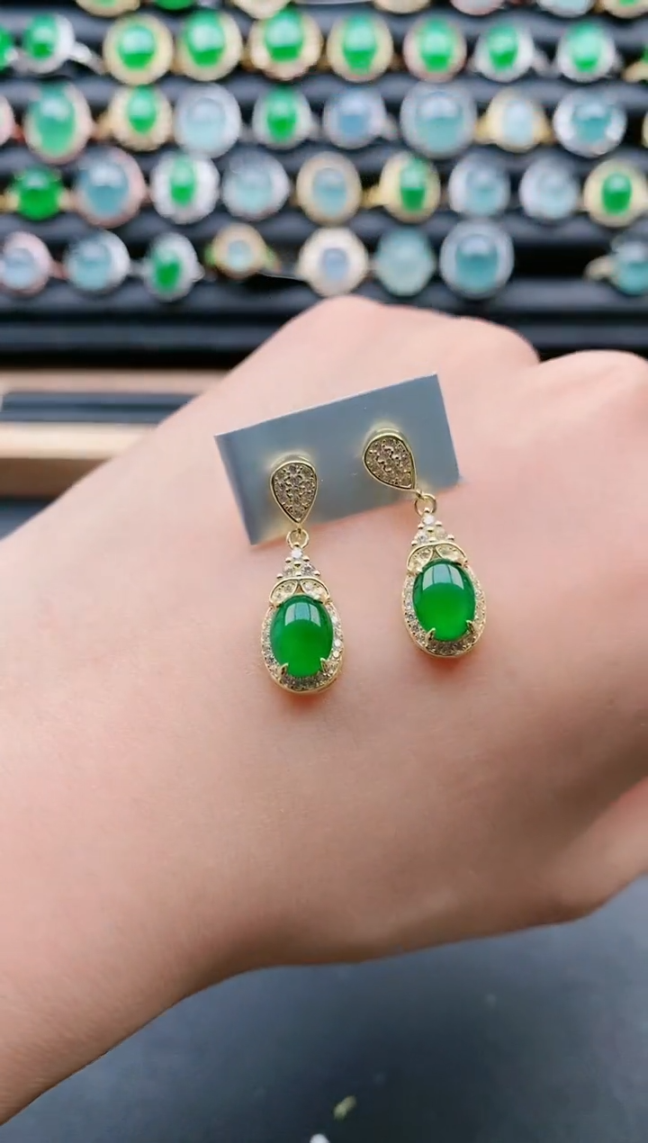 【闪购商品】翡翠戒指银S925镶嵌11111