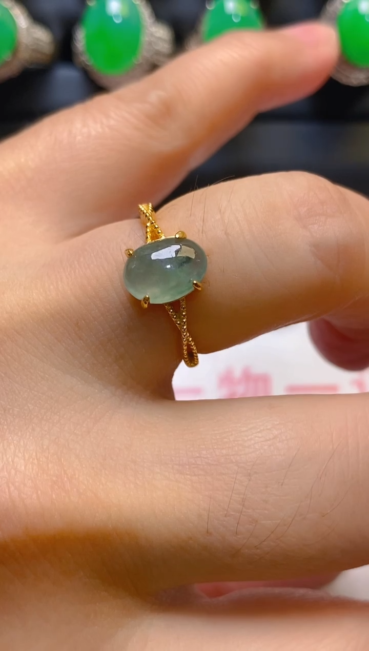 【闪购商品】翡翠耳饰银S925镶嵌天然A货翡翠1