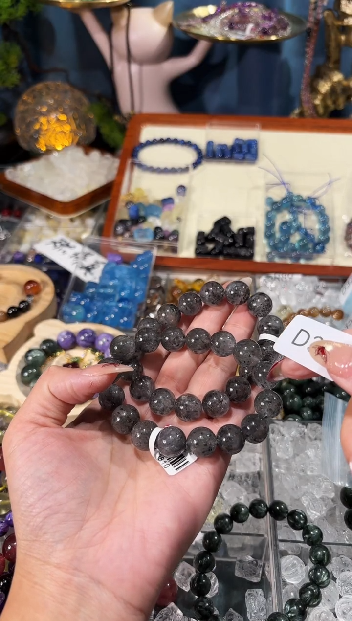 【闪购商品】水晶手链未镶嵌D37黑羽卡13手串拍2件