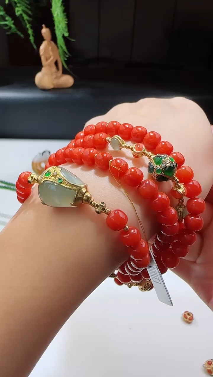 未镶嵌珠串南红玛瑙【鑫鑫】