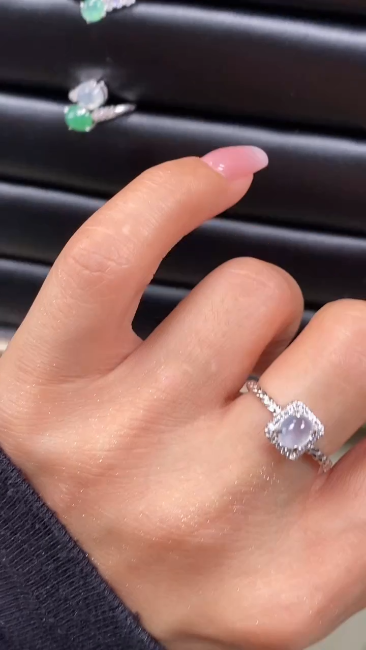 【闪购商品】翡翠戒指银S925镶嵌6684