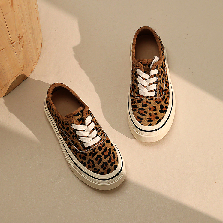 【唯品速度】2216-11秋季新款豹纹板鞋时尚百搭洋气休闲鞋