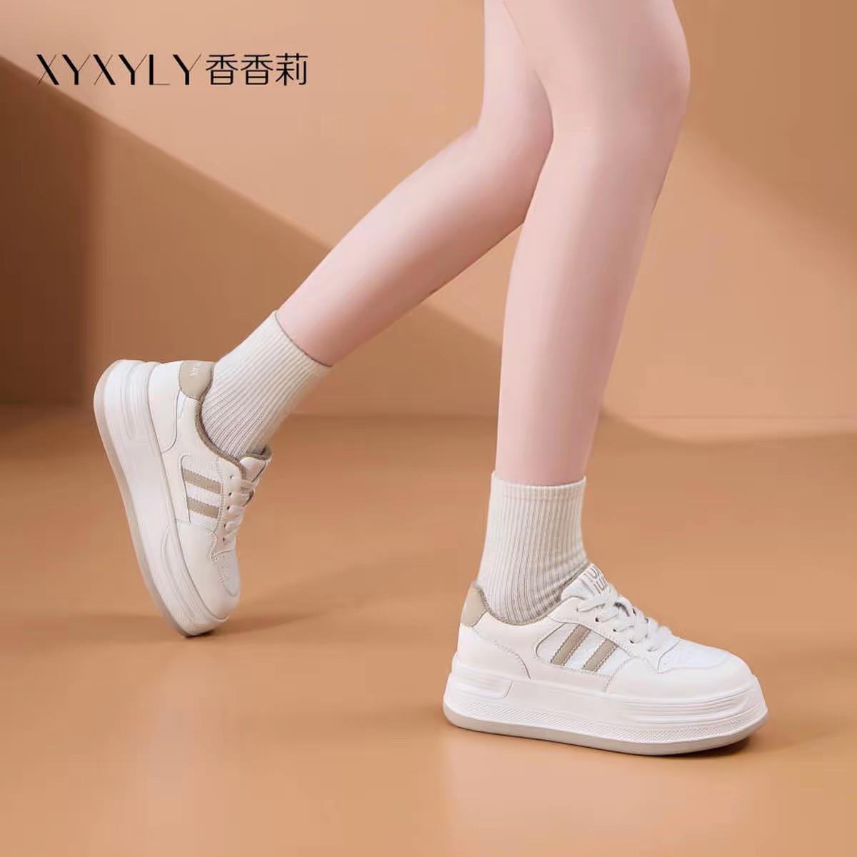 香香莉32675浅口百搭厚底运动风保暖透气休闲风运动鞋时尚休闲鞋