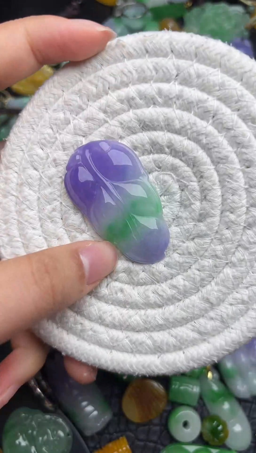 颈饰未镶嵌翡翠缅甸翡翠吊坠