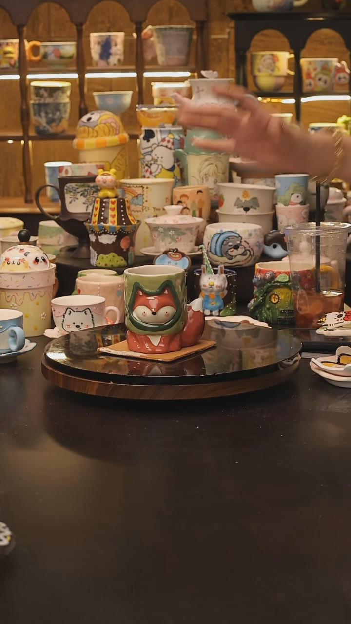 可爱风西高地蝴蝶结随行杯