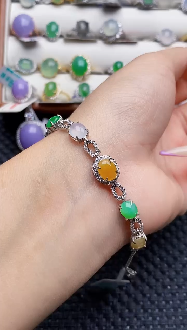 银S925镶嵌戒指翡翠5837