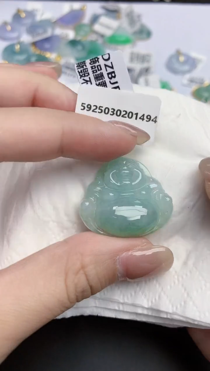 【闪购商品】翡翠颈饰18K金镶嵌天然缅甸翡翠A货