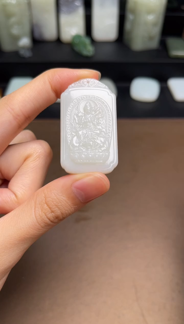 和田玉未镶嵌颈饰39 普贤