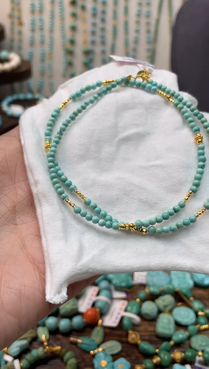 【闪购商品】绿松石颈饰银S925镶嵌编号60