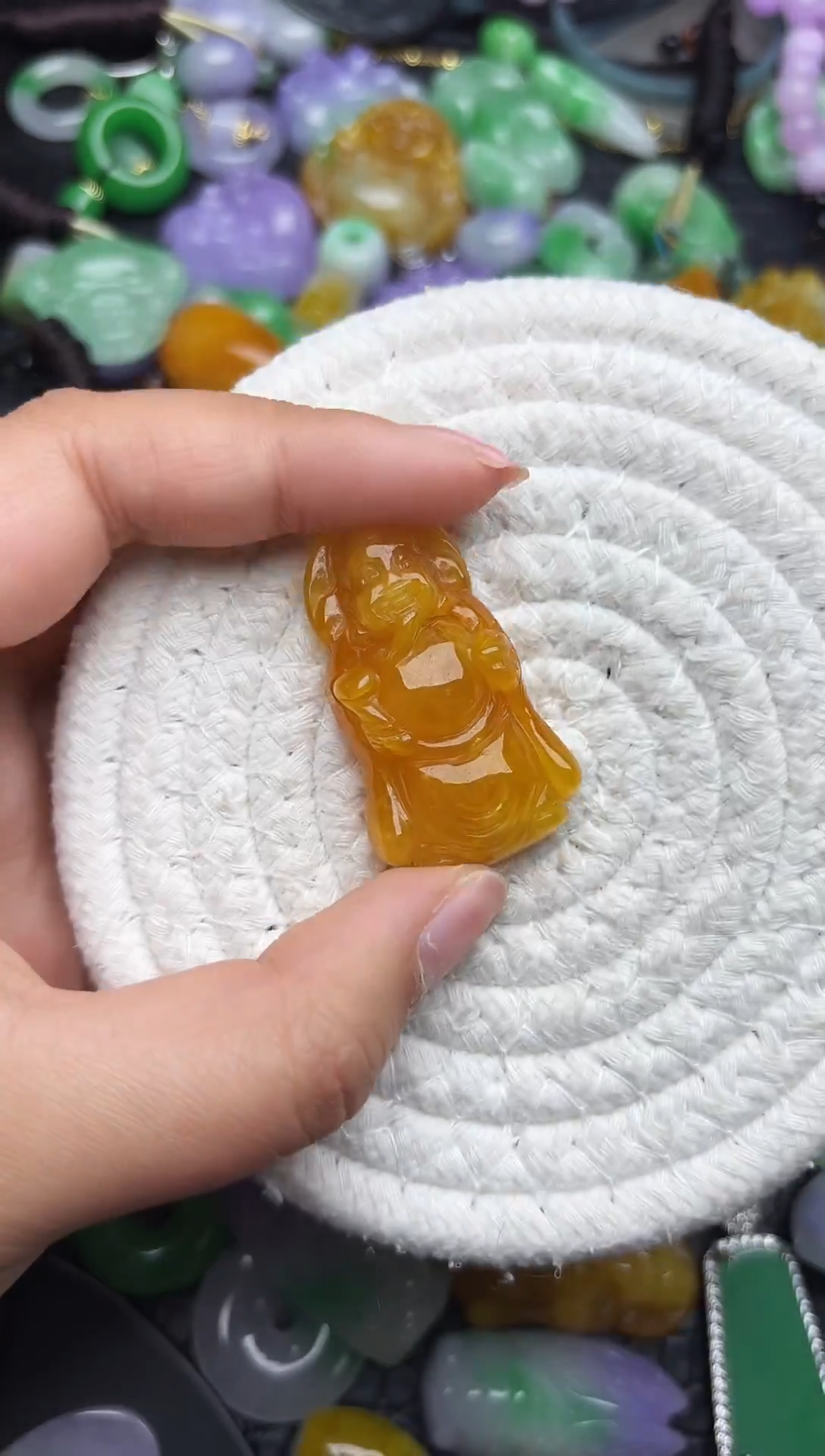 颈饰未镶嵌翡翠缅甸翡翠吊坠