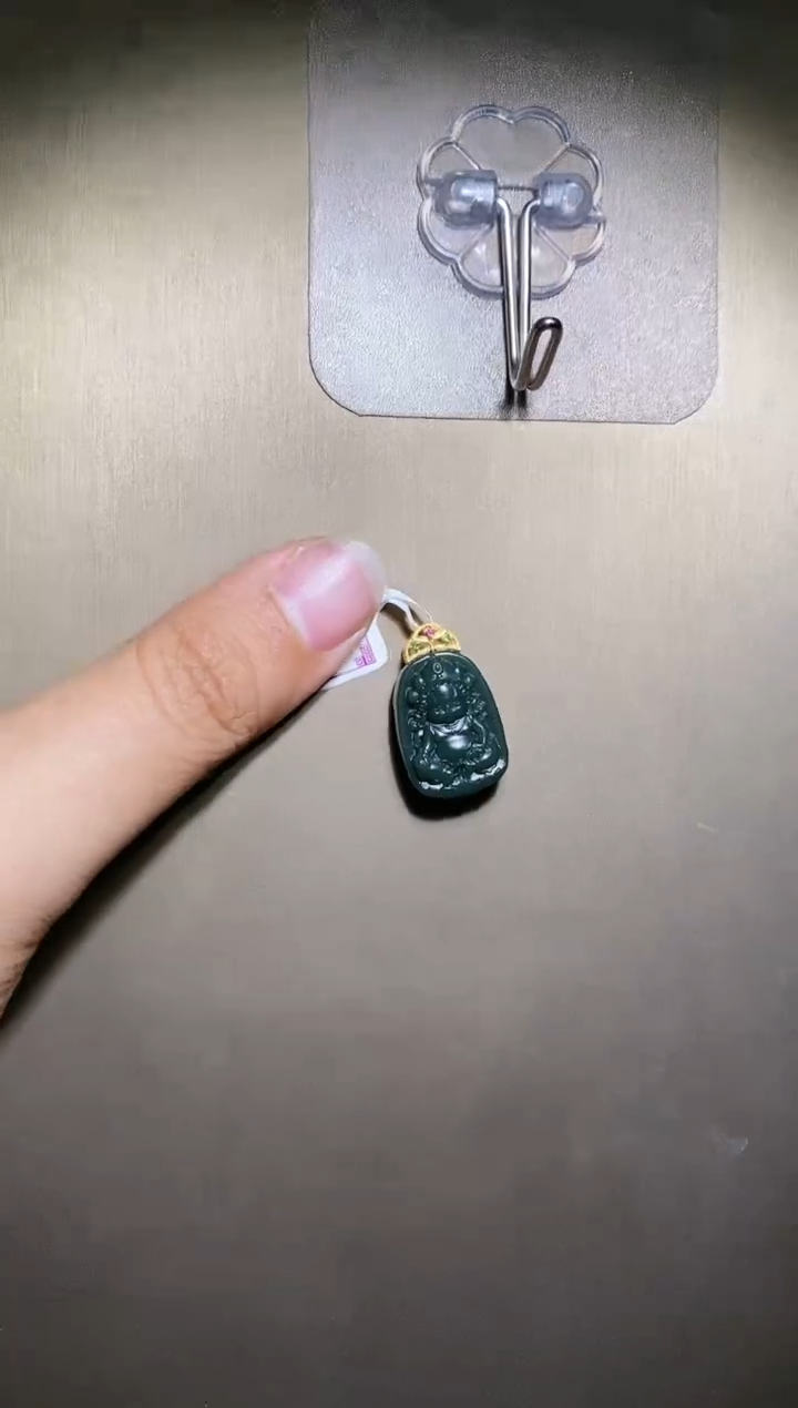 【闪购商品】和田玉颈饰18K金镶嵌X09635大黑天吊坠