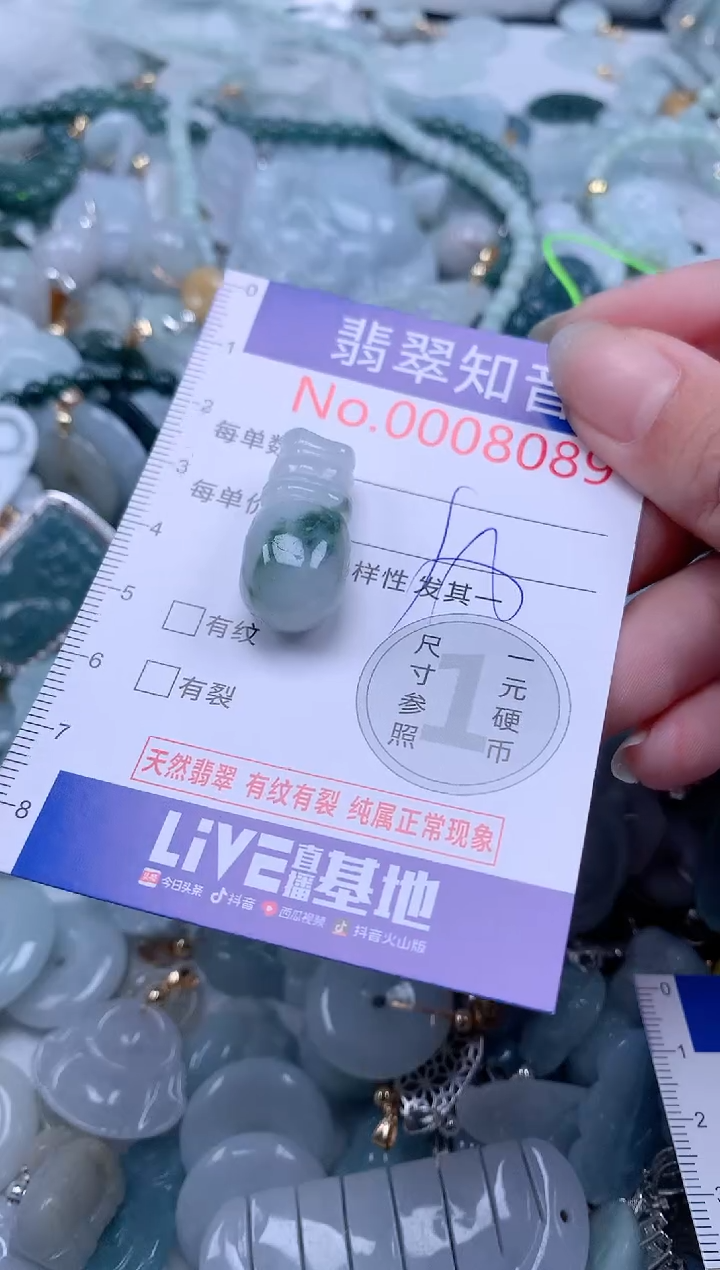 翡翠未镶嵌吊坠(不含链)8089