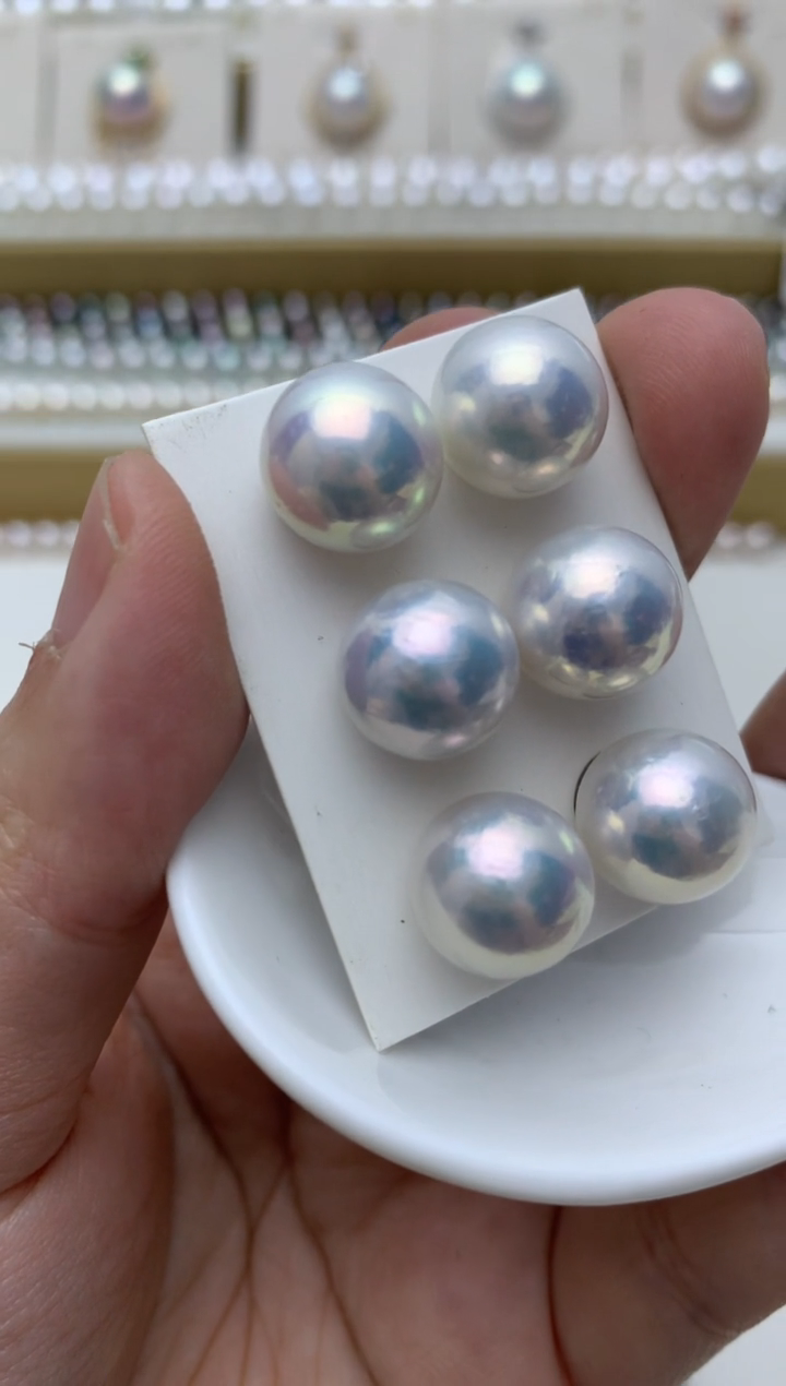 银S925镶嵌耳饰淡水珍珠q65 多样性发其一