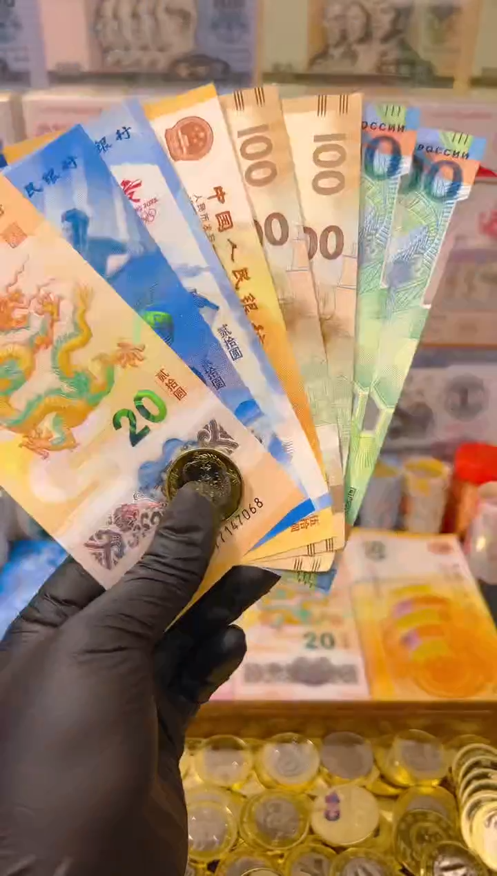 【闪购商品】其他普通金属龙腾盛世纪念八钞一币合集（纸+塑料）