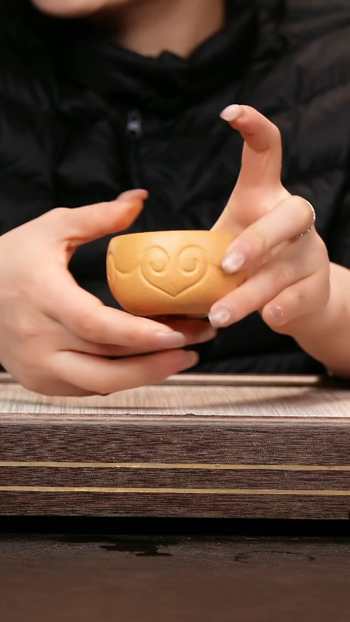 茶壶紫砂老宕口黄金段 如意杯