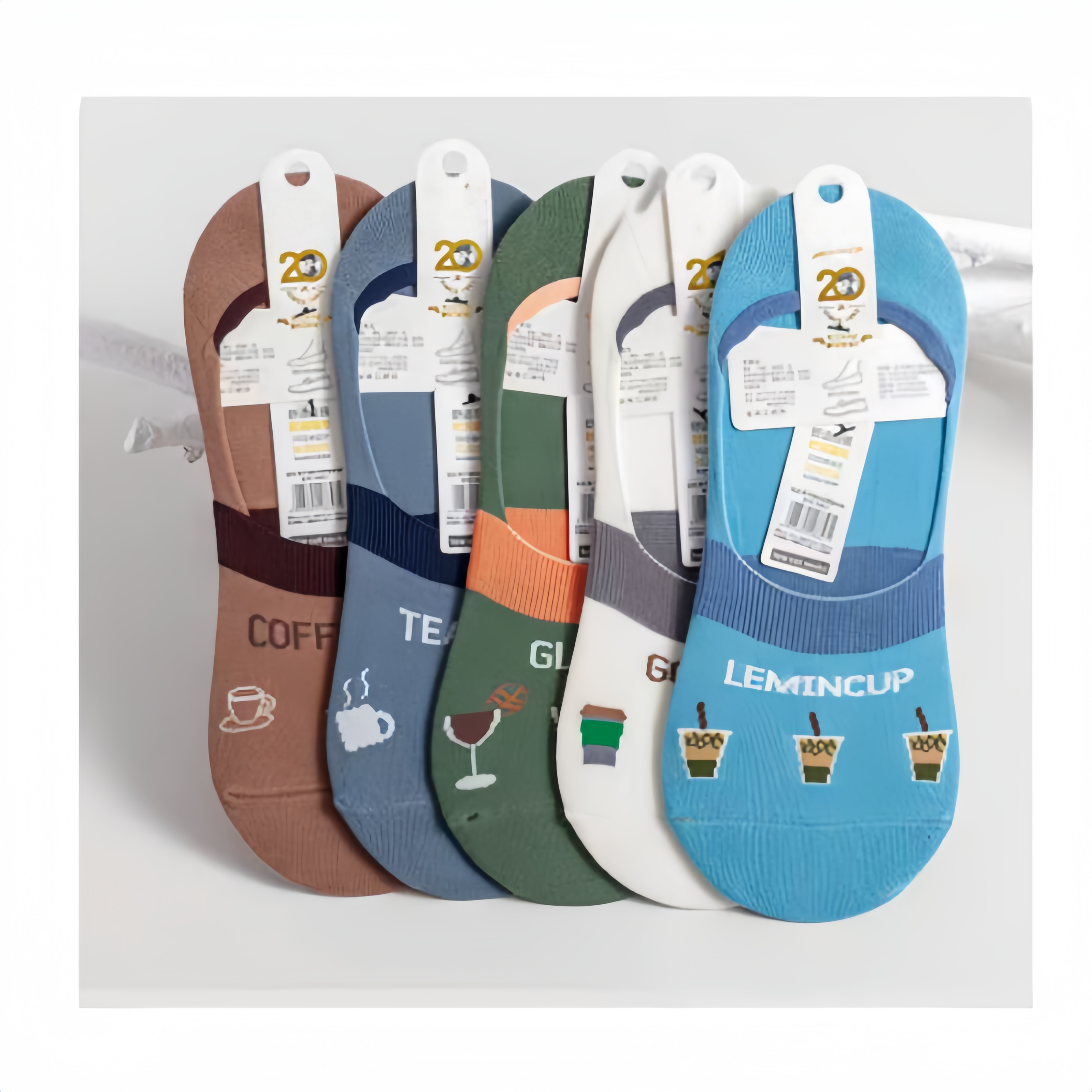 【12双装】男士精梳棉船袜隐形浅口低帮袜 02208不掉跟硅胶防滑吸汗