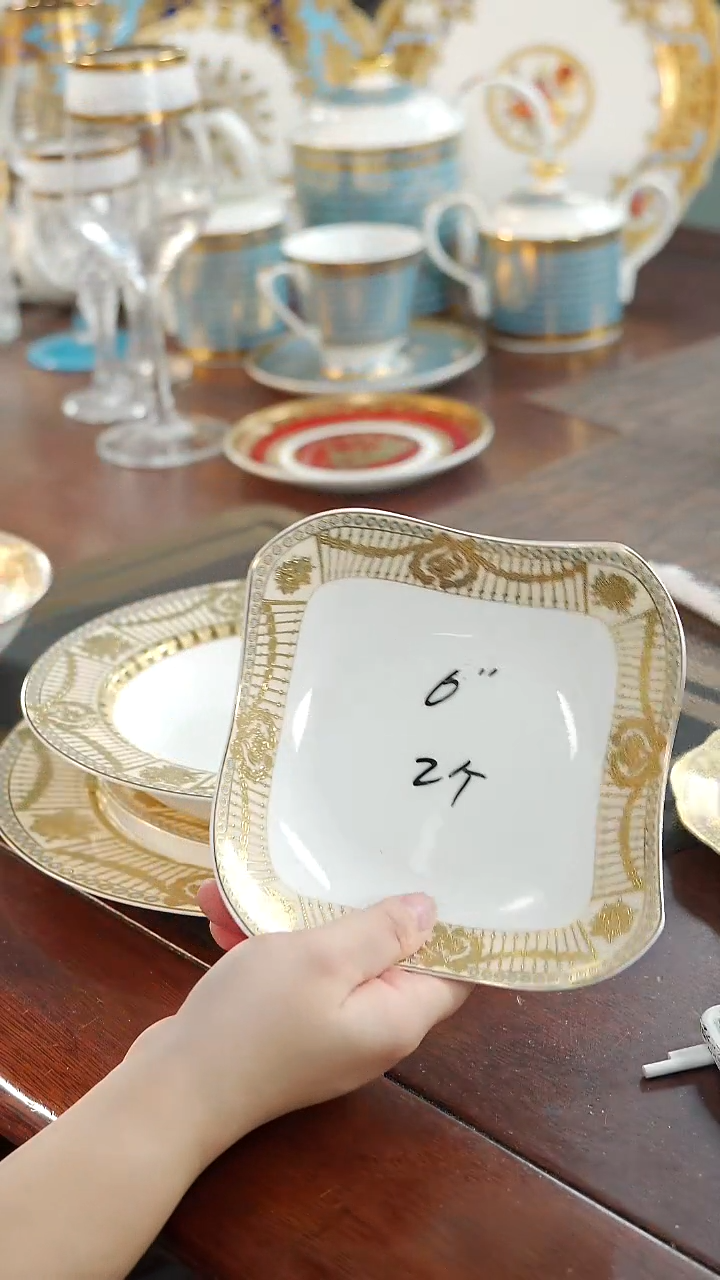 瓷片6英寸 异形沙拉碗两个 福利价 