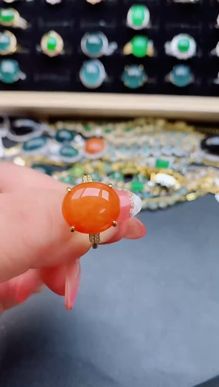 【闪购商品】翡翠戒指银S925镶嵌5080550