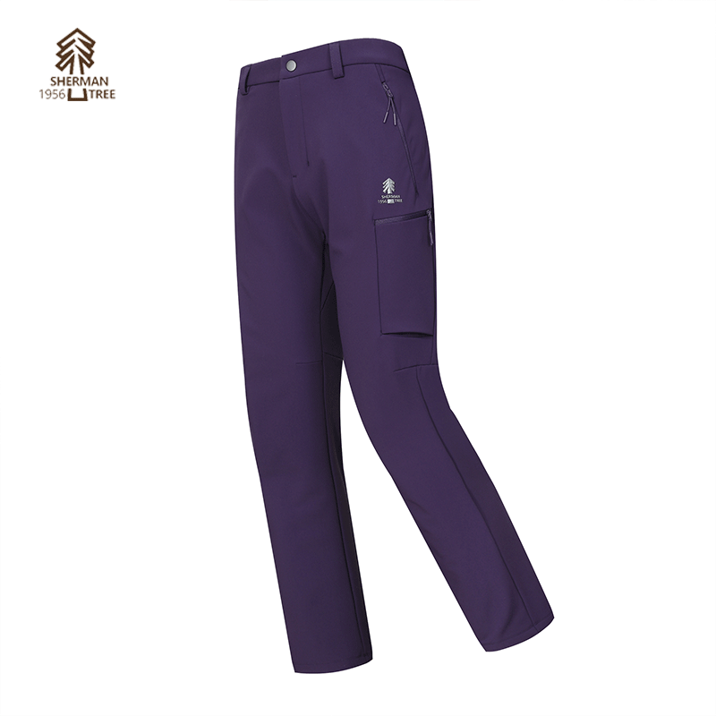 舍曼树SHERMAN TREE户外徒步长裤三色软壳加绒裤冬季男款
