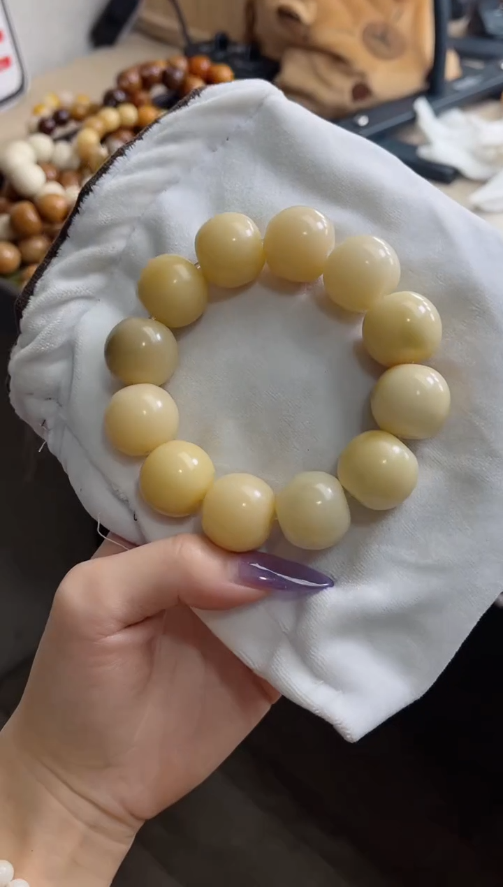 菩提根/象牙果手串q91干磨溏心苹果19*20手串