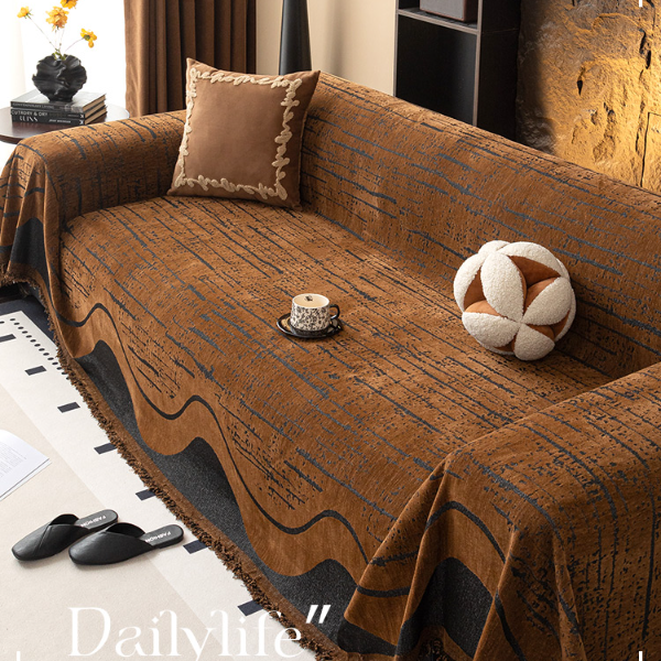 四季通用沙发全盖盖布防滑防猫抓雪尼尔沙发巾沙发套罩防尘毯子