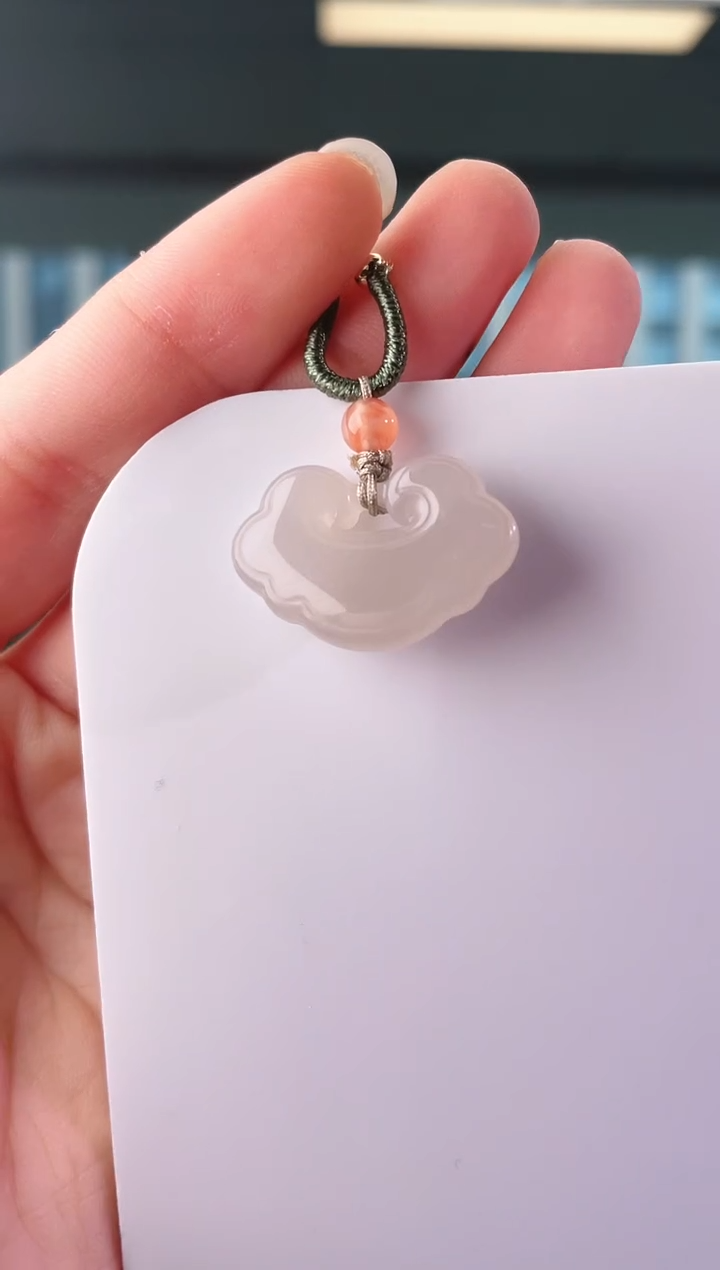 和田玉未镶嵌颈饰锁 无