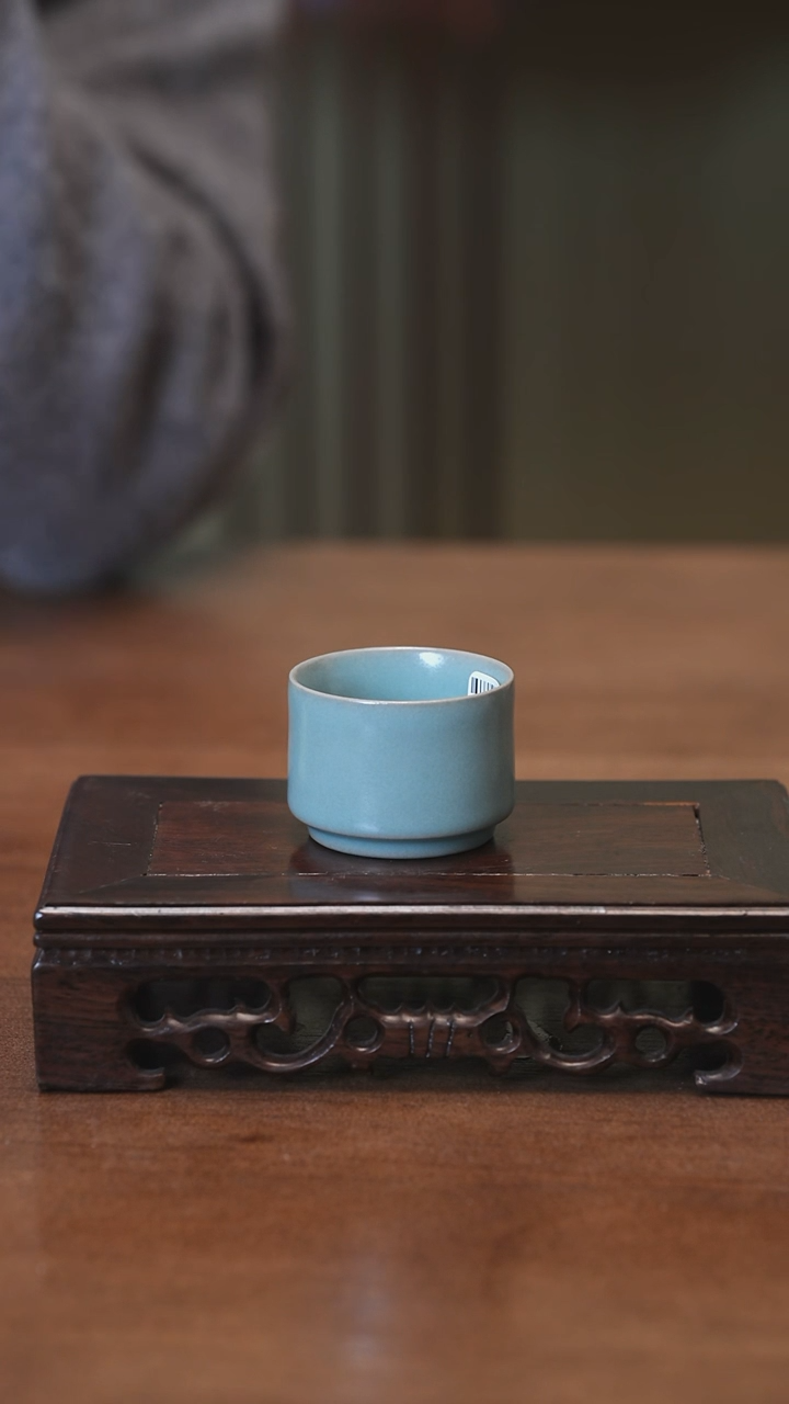 【闪购商品】Y宝丰宋官窑原产地汝瓷小直壁洗杯