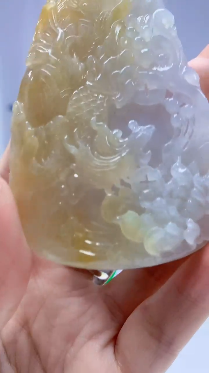 【闪购商品】定制翡翠未镶嵌5152DD-毛货挂件89