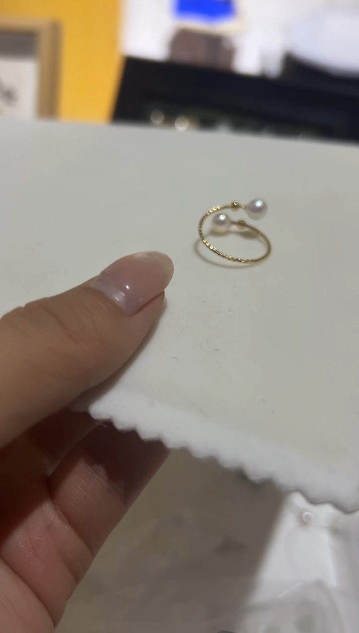 银S925镶嵌戒指淡水珍珠37