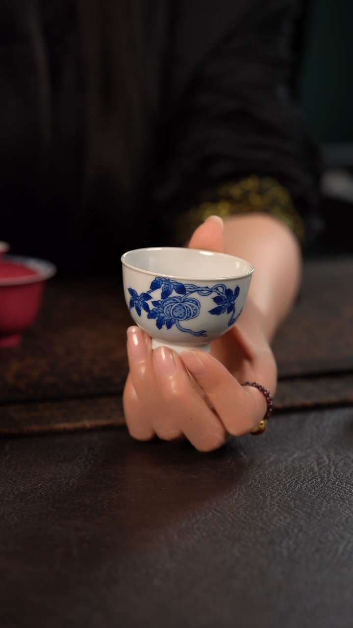 【闪购商品】杯HLX陶瓷折枝南瓜鸡心杯