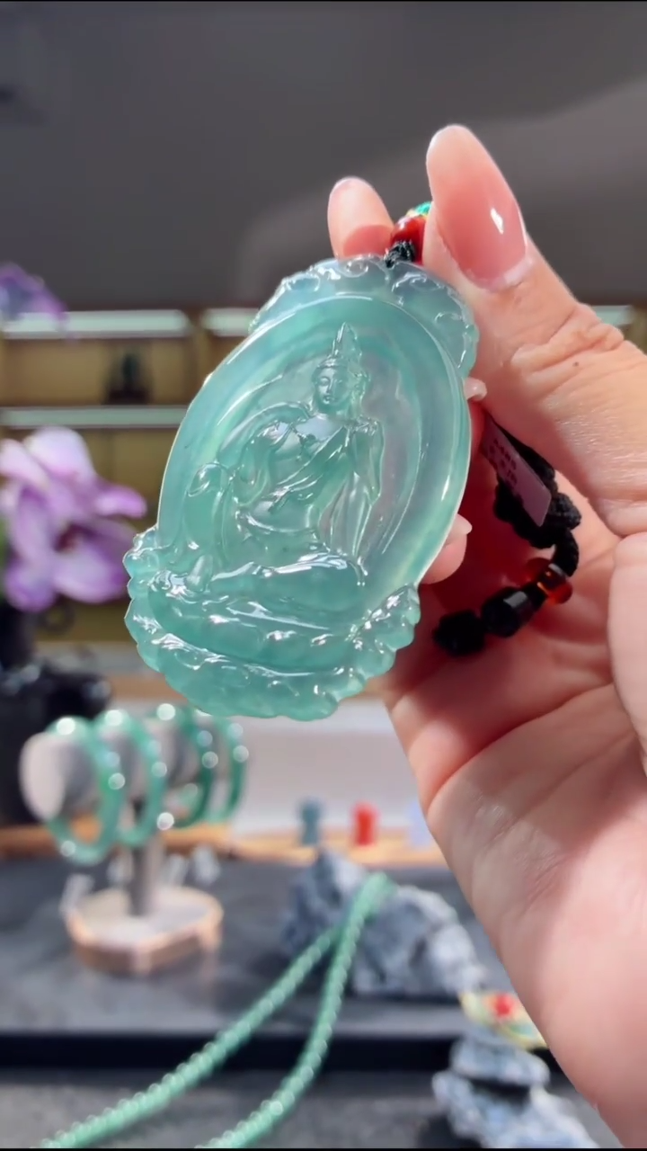 吊坠(不含链)未镶嵌翡翠观音