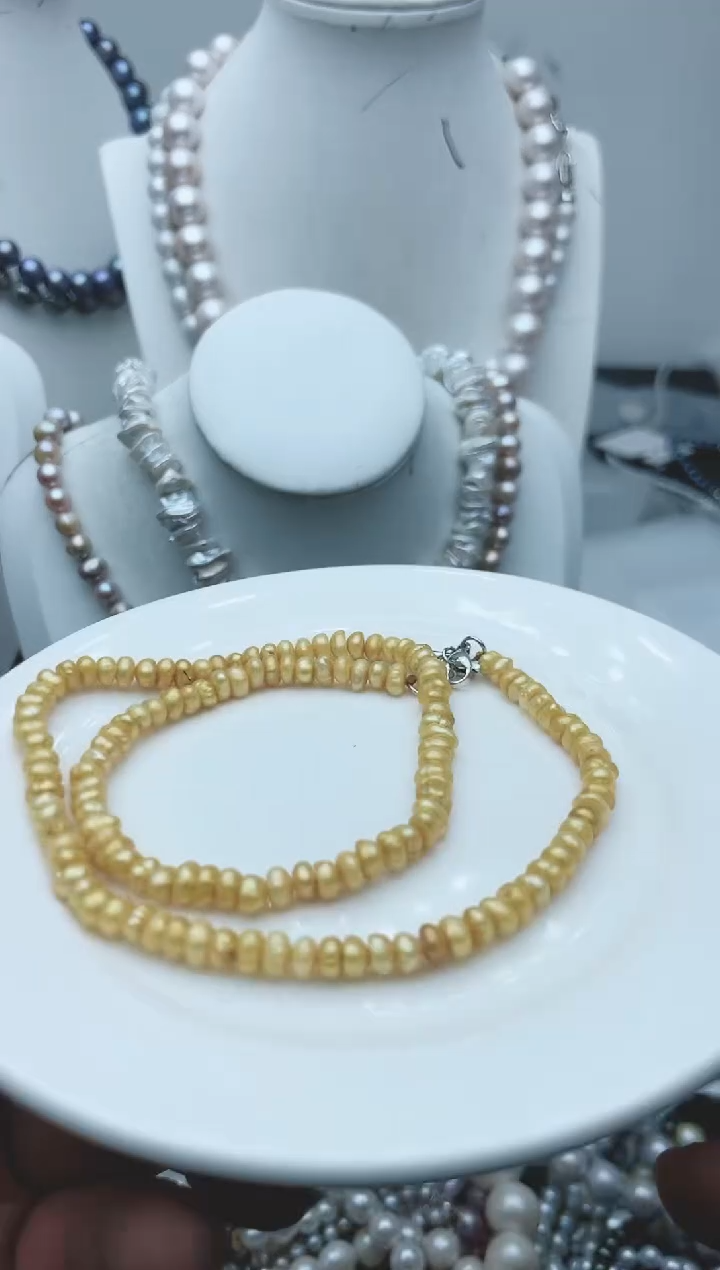 【闪购商品】淡水珍珠颈饰钛钢1