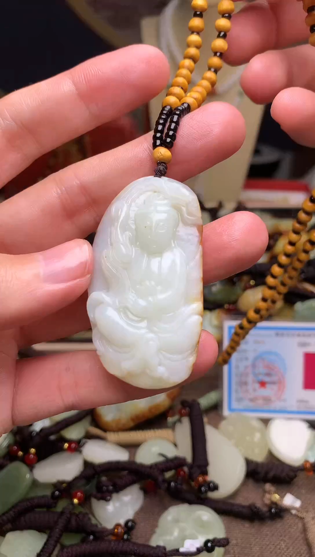 颈饰未镶嵌和田玉新疆料青海料清水和田玉吊坠