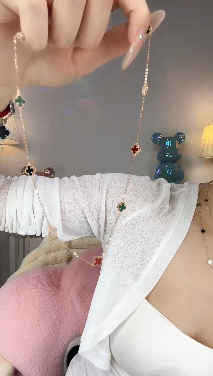 【闪购商品】玛瑙/玉髓颈饰18K金镶嵌项链